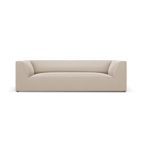 MICADONI Ruby sofa, 3 sder - beige fljl og sort plast