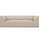 MICADONI Ruby sofa, 3 sder - beige fljl og sort plast