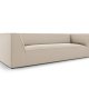 MICADONI Ruby sofa, 3 sder - beige fljl og sort plast