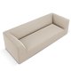 MICADONI Ruby sofa, 3 sder - beige fljl og sort plast