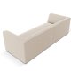 MICADONI Ruby sofa, 3 sder - beige fljl og sort plast