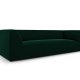 MICADONI Ruby sofa, 3 sder - grn fljl og sort plast