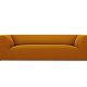 MICADONI Ruby sofa, 3 sder - gul fljl og sort plast