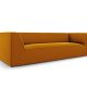 MICADONI Ruby sofa, 3 sder - gul fljl og sort plast