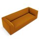 MICADONI Ruby sofa, 3 sder - gul fljl og sort plast