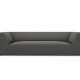 MICADONI Ruby sofa, 3 sder - gr corduroy fljl og sort plast