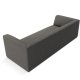 MICADONI Ruby sofa, 3 sder - gr corduroy fljl og sort plast