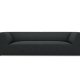 MICADONI Ruby sofa, 3 sder - sort corduroy fljl og sort plast