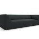 MICADONI Ruby sofa, 3 sder - sort corduroy fljl og sort plast