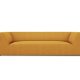 MICADONI Ruby sofa, 3 sder - gul stof og sort plast
