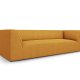 MICADONI Ruby sofa, 3 sder - gul stof og sort plast