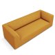 MICADONI Ruby sofa, 3 sder - gul stof og sort plast