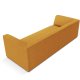 MICADONI Ruby sofa, 3 sder - gul stof og sort plast