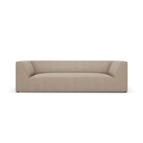 MICADONI Ruby sofa, 3 sder - beige stof og sort plast