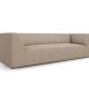 MICADONI Ruby sofa, 3 sder - beige stof og sort plast