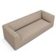 MICADONI Ruby sofa, 3 sder - beige stof og sort plast