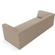 MICADONI Ruby sofa, 3 sder - beige stof og sort plast