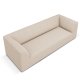 MICADONI Ruby sofa, 3 sder - beige stof og sort plast