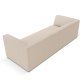 MICADONI Ruby sofa, 3 sder - beige stof og sort plast