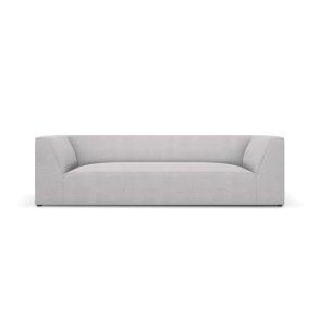 MICADONI Ruby sofa, 3 sder - gr stof og sort plast