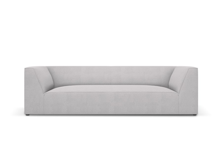 MICADONI Ruby sofa, 3 sder - gr stof og sort plast
