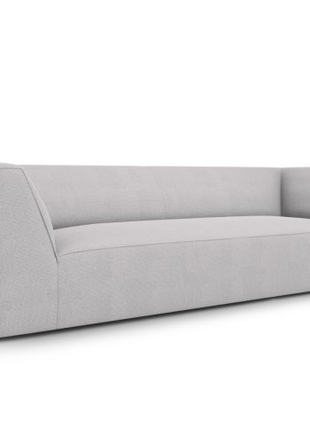 MICADONI Ruby sofa, 3 sder - gr stof og sort plast