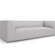 MICADONI Ruby sofa, 3 sder - gr stof og sort plast