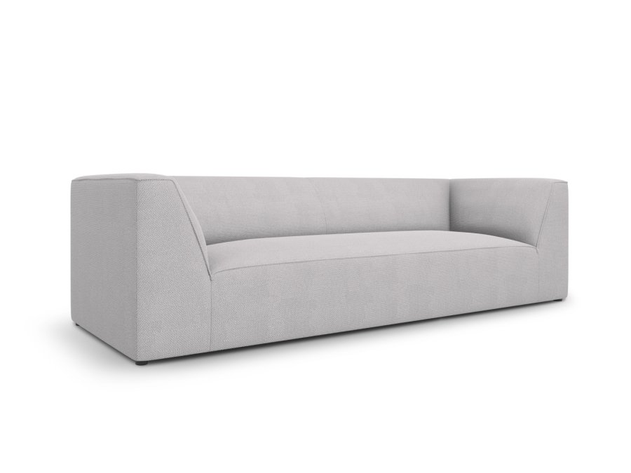 MICADONI Ruby sofa, 3 sder - gr stof og sort plast