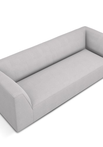 MICADONI Ruby sofa, 3 sder - gr stof og sort plast