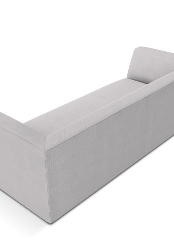 MICADONI Ruby sofa, 3 sder - gr stof og sort plast
