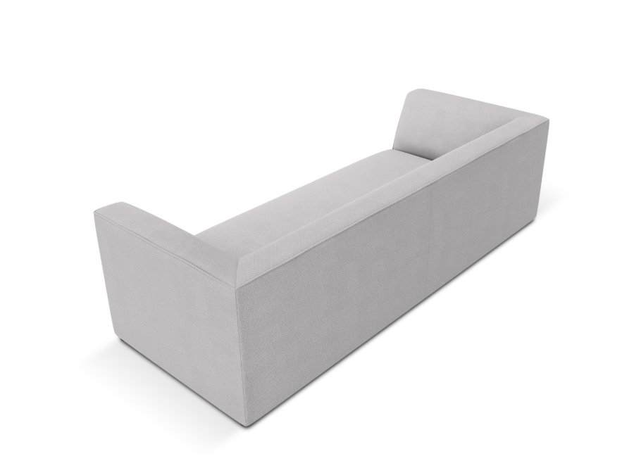 MICADONI Ruby sofa, 3 sder - gr stof og sort plast