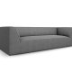 MICADONI Ruby sofa, 3 sder - gr stof og sort plast