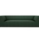 MICADONI Ruby sofa, 3 sder - grn stof og sort plast