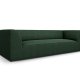 MICADONI Ruby sofa, 3 sder - grn stof og sort plast