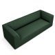 MICADONI Ruby sofa, 3 sder - grn stof og sort plast