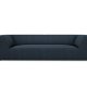 MICADONI Ruby sofa, 3 sder - bl stof og sort plast