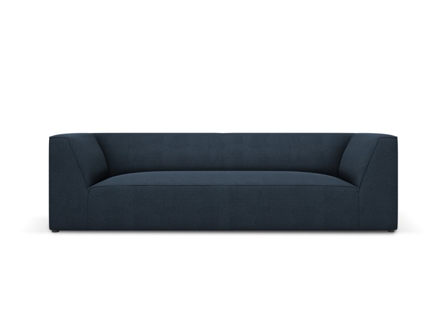 MICADONI Ruby sofa, 3 sder - bl stof og sort plast