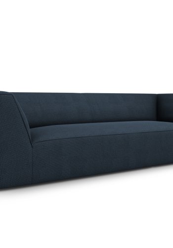 MICADONI Ruby sofa, 3 sder - bl stof og sort plast