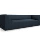 MICADONI Ruby sofa, 3 sder - bl stof og sort plast