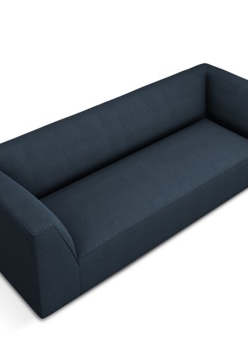 MICADONI Ruby sofa, 3 sder - bl stof og sort plast