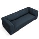 MICADONI Ruby sofa, 3 sder - bl stof og sort plast