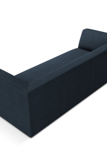 MICADONI Ruby sofa, 3 sder - bl stof og sort plast