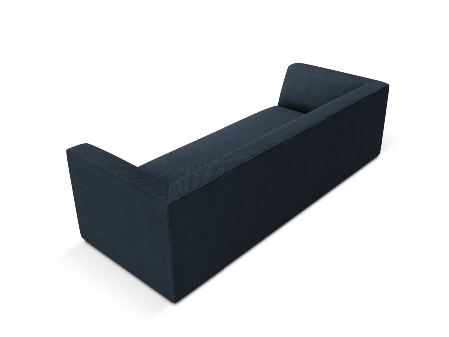 MICADONI Ruby sofa, 3 sder - bl stof og sort plast