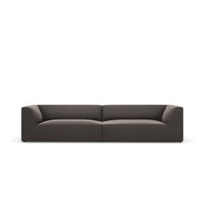 MICADONI Ruby sofa, 4 sder - antracitgr fljl og sort plast