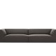 MICADONI Ruby sofa, 4 sder - antracitgr fljl og sort plast