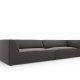 MICADONI Ruby sofa, 4 sder - antracitgr fljl og sort plast