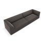 MICADONI Ruby sofa, 4 sder - antracitgr fljl og sort plast