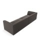 MICADONI Ruby sofa, 4 sder - antracitgr fljl og sort plast