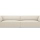MICADONI Ruby sofa, 4 sder - beige corduroy stof og sort plast