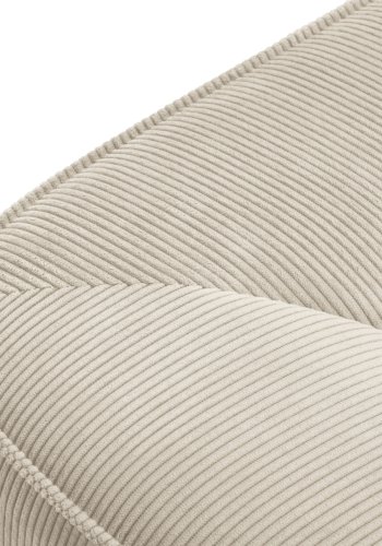 MICADONI Ruby sofa, 4 sder - beige corduroy stof og sort plast